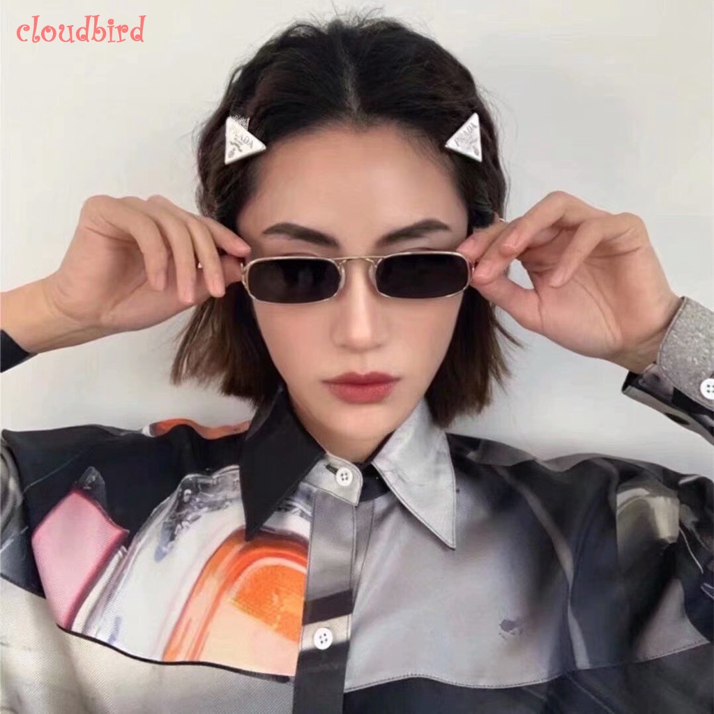 2/pcs Prada Triangle hair Barrette Triangular Hair Accessories Female ...