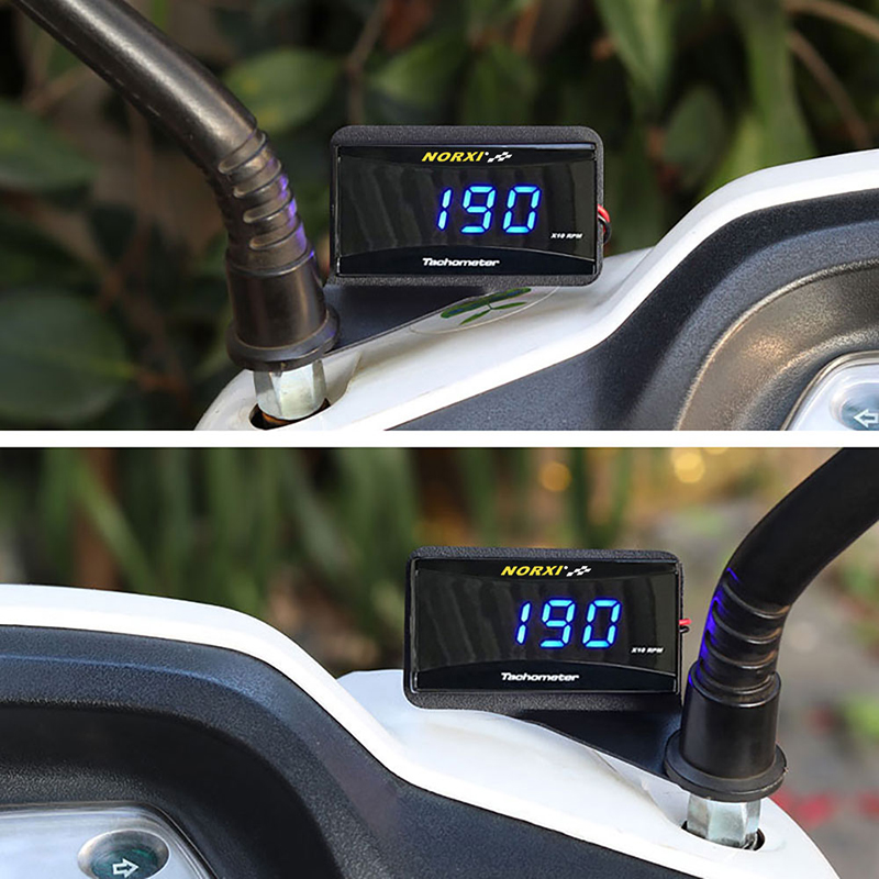 Universal Tachometer RPM Meter Motorcycle Mini LED Digital Speed Meter ...