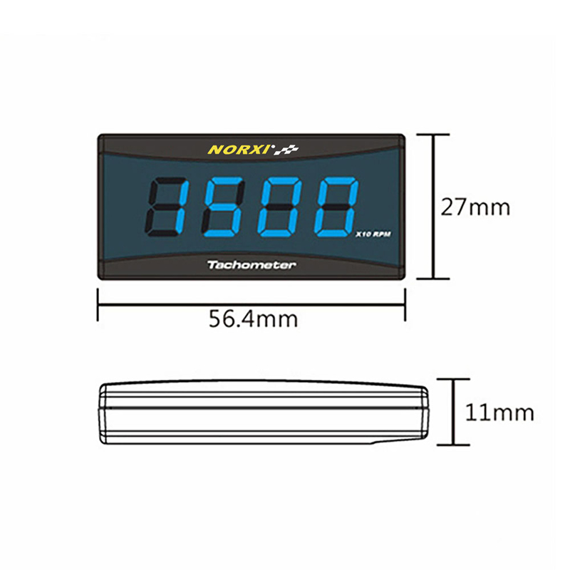 Universal Tachometer RPM Meter Motorcycle Mini LED Digital Speed Meter ...