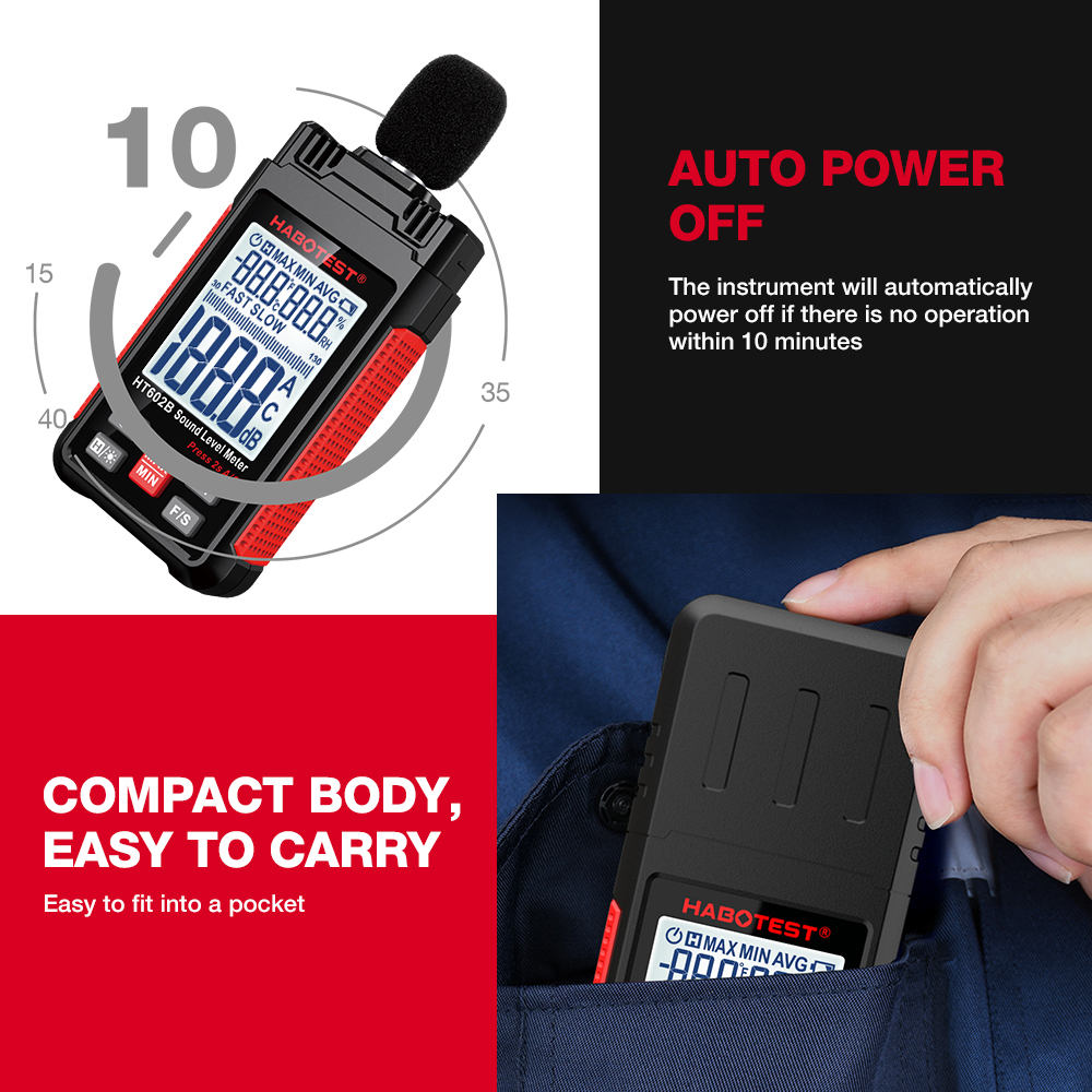824C Portable Digital Sound Level Meter Noise Deci... U2013 Grandado