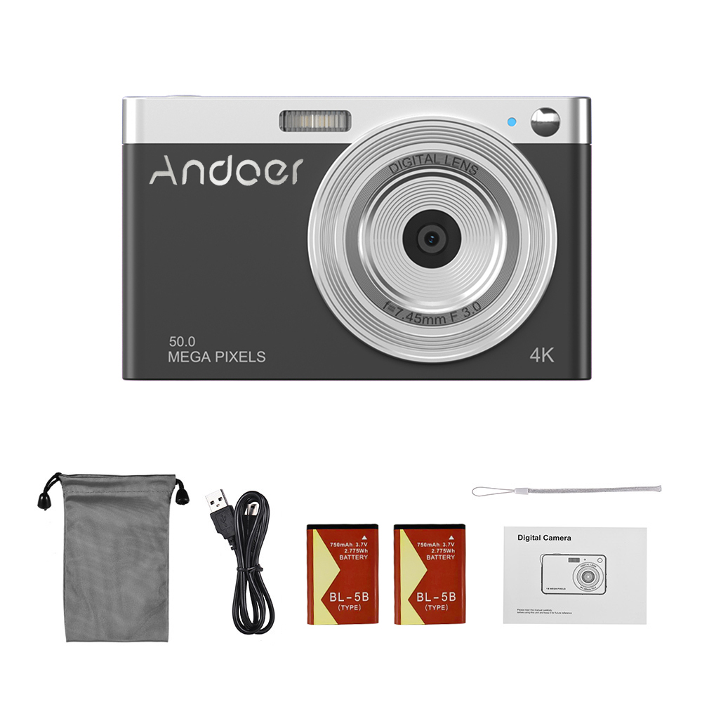 Andoer Compact 4k Digital Camera Video Camcorder 50mp Inch