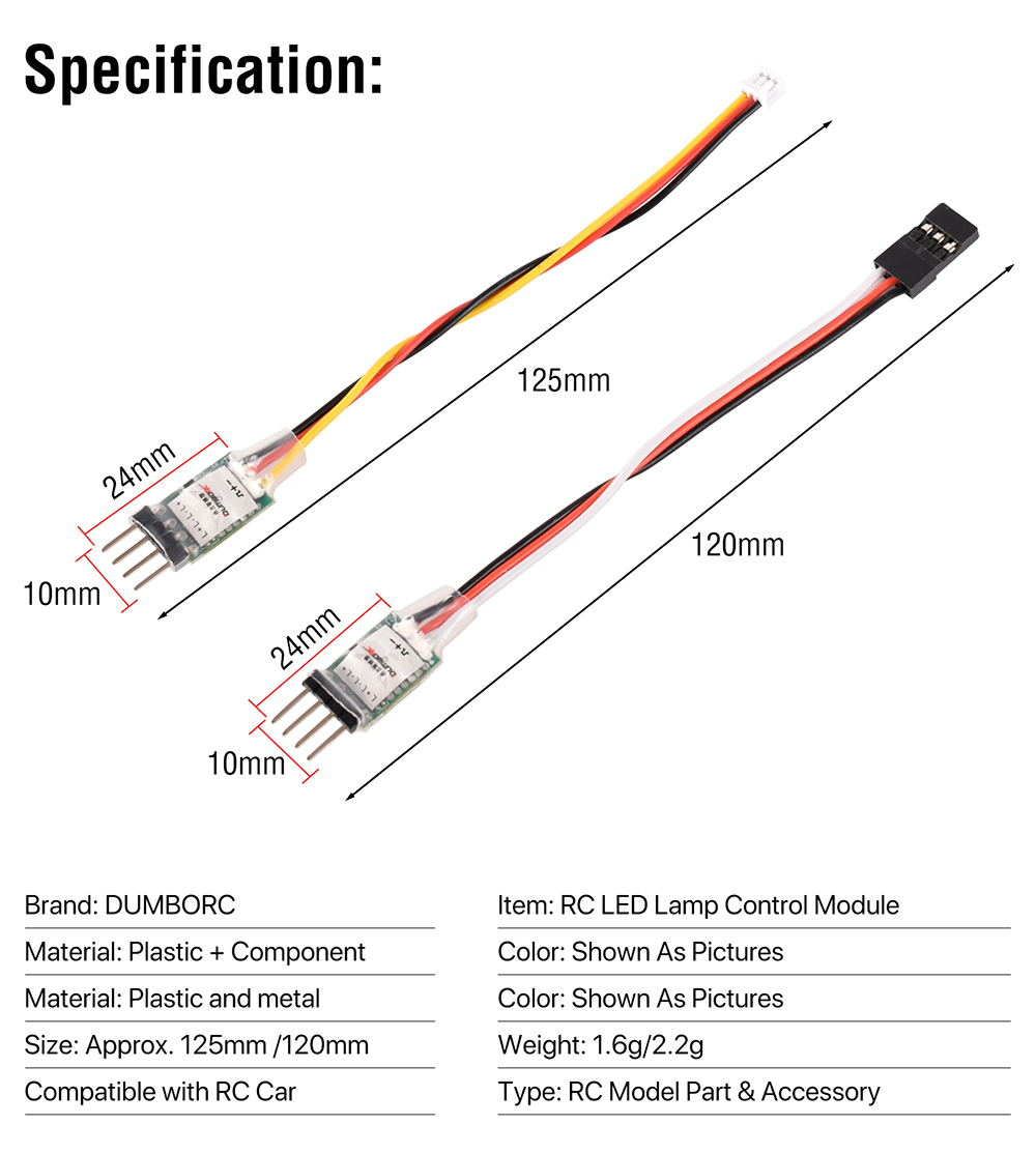 DUMBORC RC Light Controller LED Switch Panel System Turn on/Off 3CH for ...