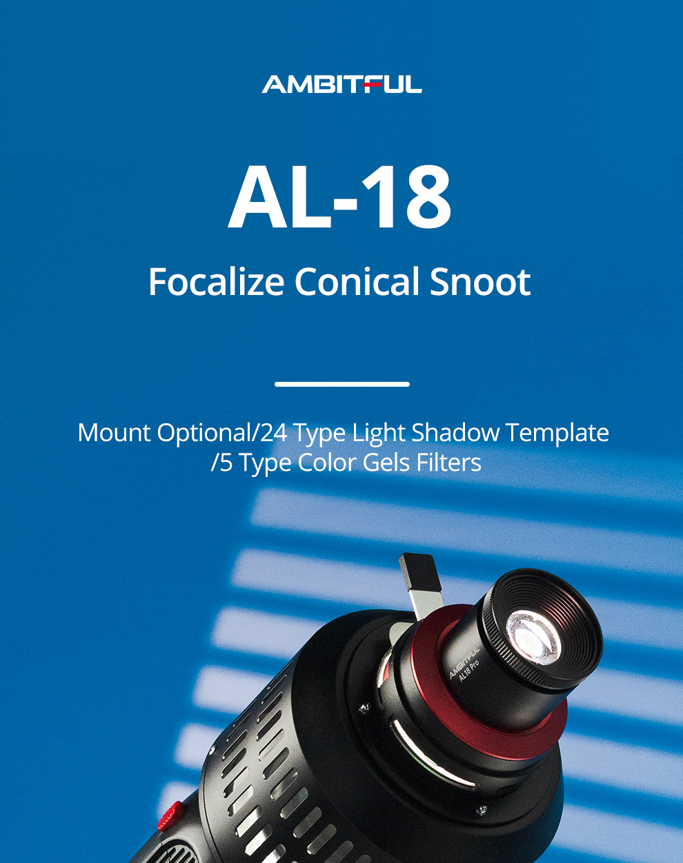 Snoot Optique Conique avec Support Bowens pour Photographie, projecteur GOBO en Alliage d'alm