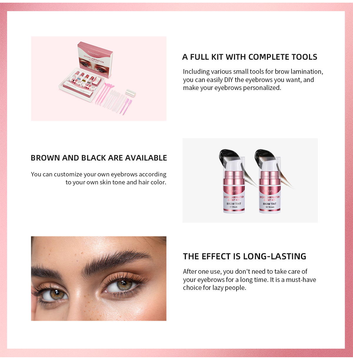 IBCCCNDC 2 Colors/set Brow Lamination Kit&Eyebrow Tint Dye Kit ,Eyebrow ...