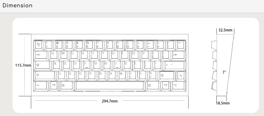 Kbdfans Tofu 60 2.0 Wk Layout Mechanical Keyboard Diy Kit With Iso ...