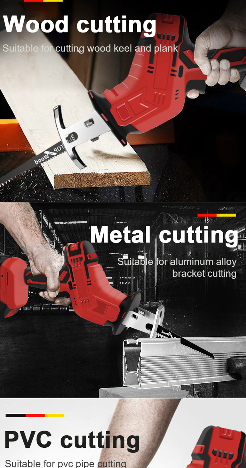 998VF Cordless Reciprocating Saw For Wood Metal Cutting Portable Power ...