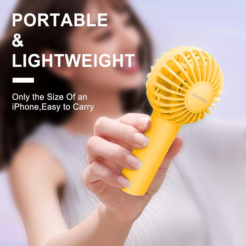 Orashare HF02 Mini Fan Stylish Portable and Lightweight 3 Speed Wind