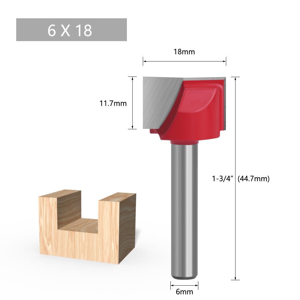 LAVIE 6mm Shank Wood Cleaning Bottom Bit Straight Router Bit Clean ...