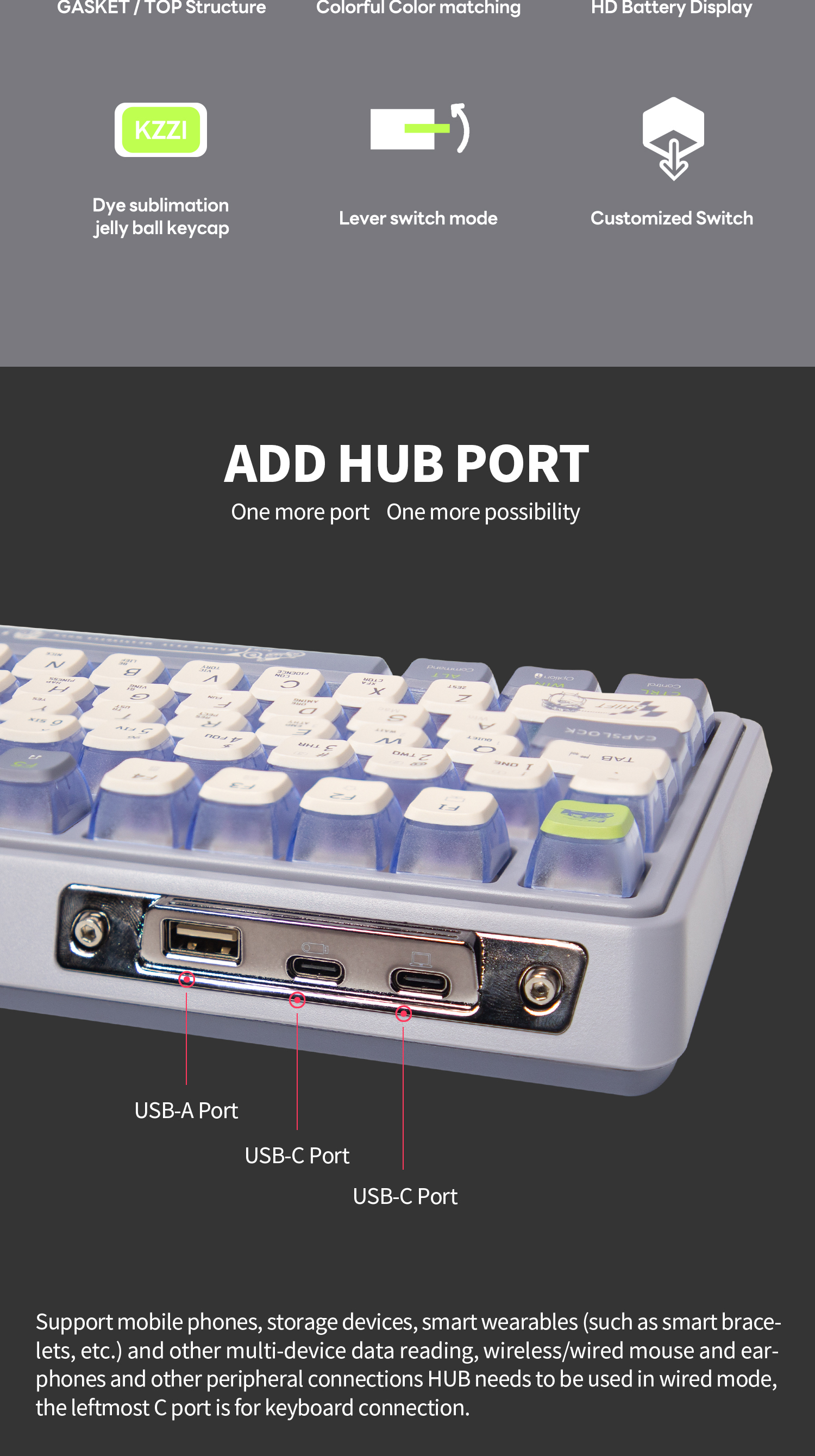 KZZI Kezhi K75 Pro+ Knight Wireless Three-Mode Mechanical Keyboard ...