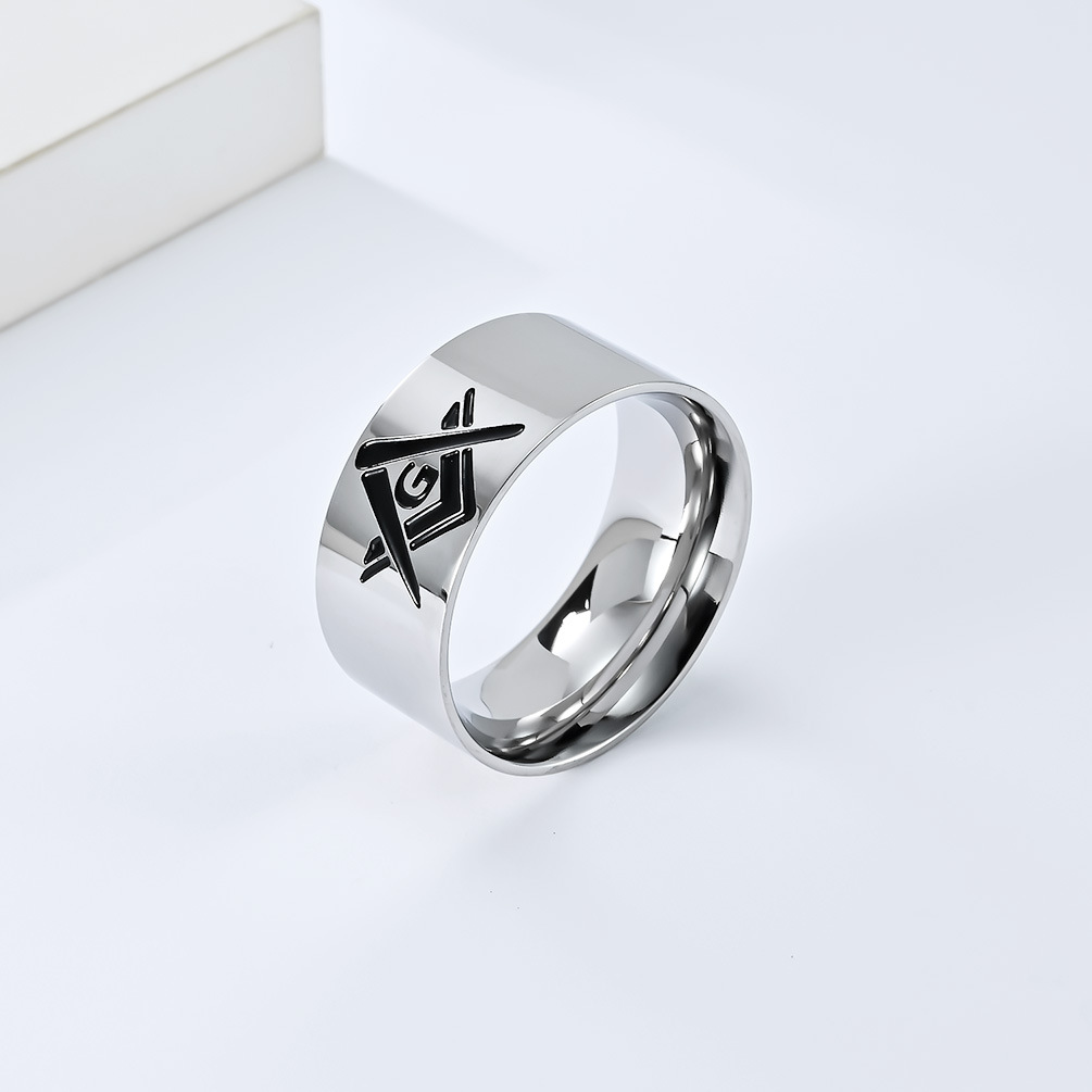 High quality material titanium steel masonic ring non deformable and ...