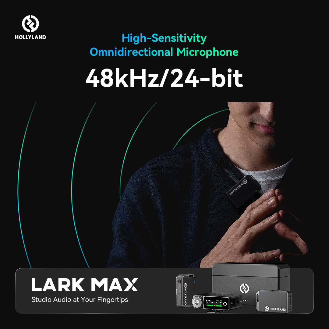 Hollyland Lark Max Professional Wireless Lavalier Microphone 250m Range ...