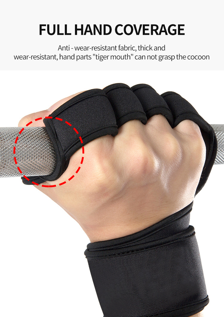 Fitness Gloves for Men and Women with Wrist Support and Palm  Protection, Breathable Non-Slip Weight Lifting Gloves for Pull Up Strength  Sports
