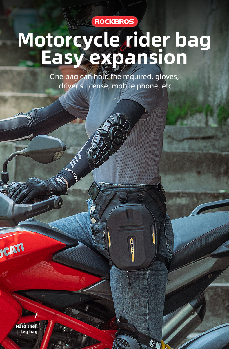 【PH Delivery】ROCKBROS Motorcycle Leg Bag Hard Case Magnetic Tank Bag ...