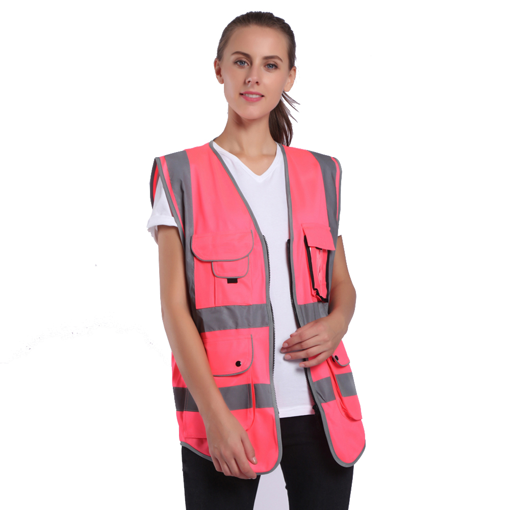 Pink Safety Vest Reflective For Women High Visibility Workwear Work Clothing Shopee Philippines