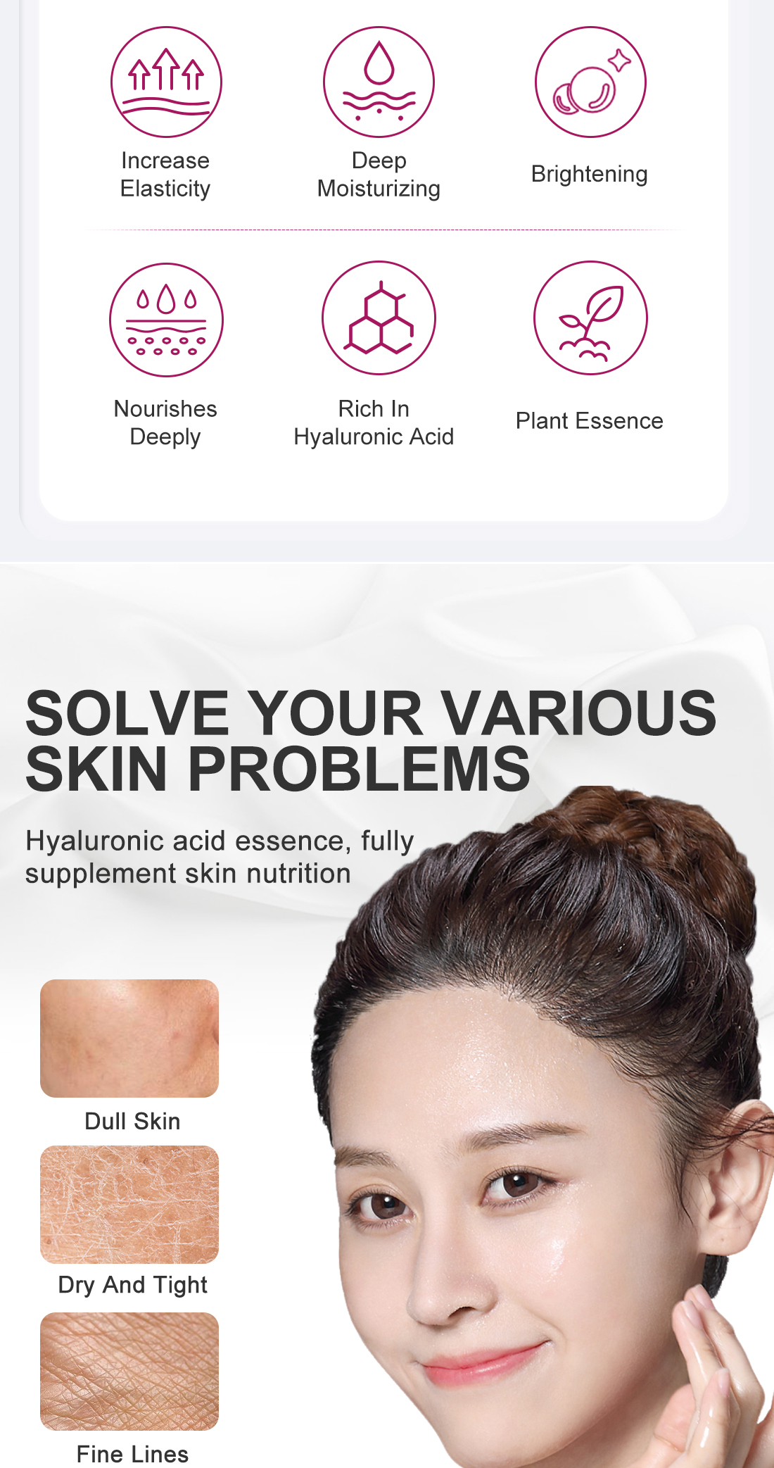 RtopR FDA Hyaluronic Acid Collagen Face Serum Acne Treatment Anti