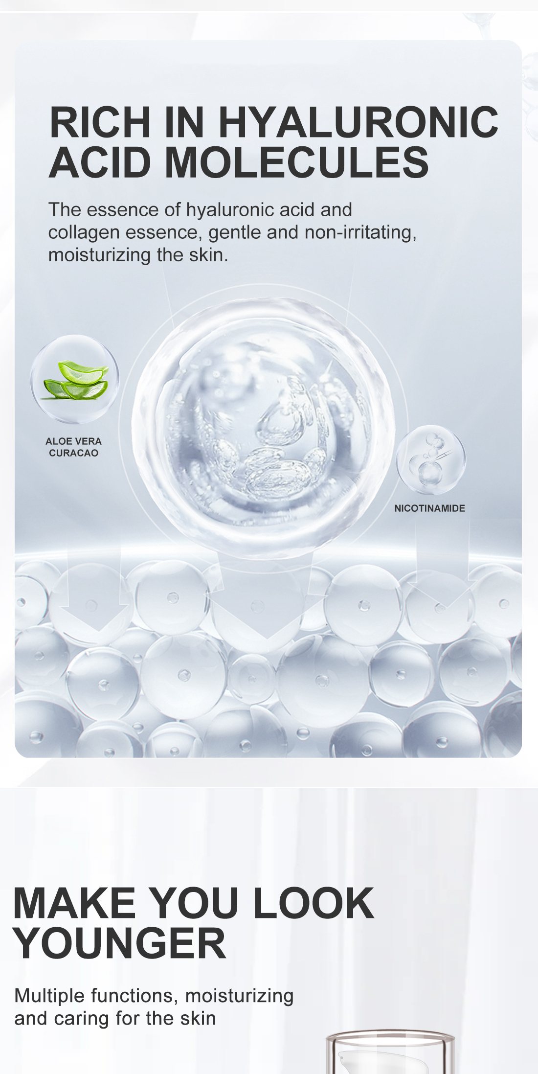 RtopR FDA Hyaluronic Acid Collagen Face Serum Acne Treatment Anti