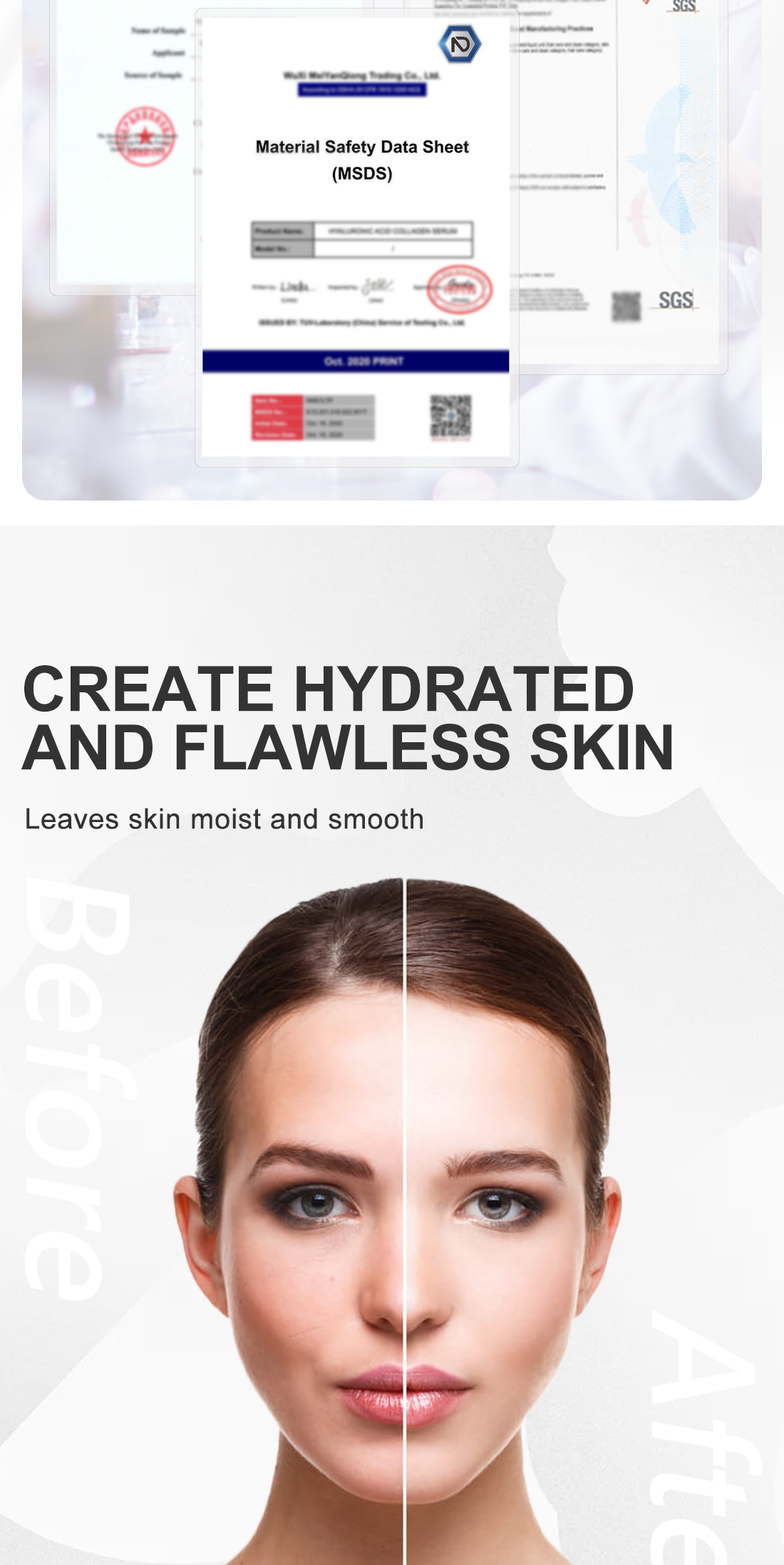 RtopR FDA Hyaluronic Acid Collagen Face Serum Acne Treatment Anti