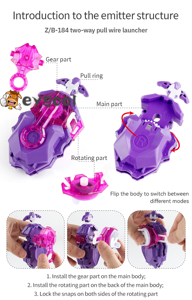 Z B-184 Custom Burst Spinning A/B Styles LR Launcher | Shopee Philippines