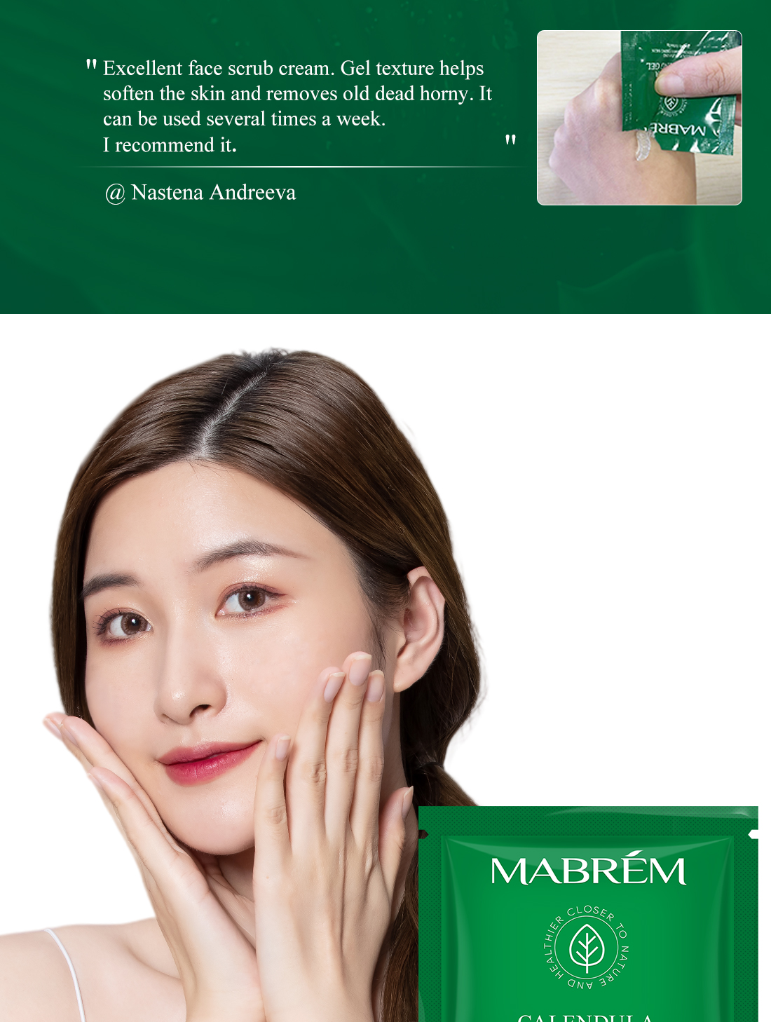MABREM Calendula Exfoliating Gel Clean Pores Facial Scrub Whitening ...