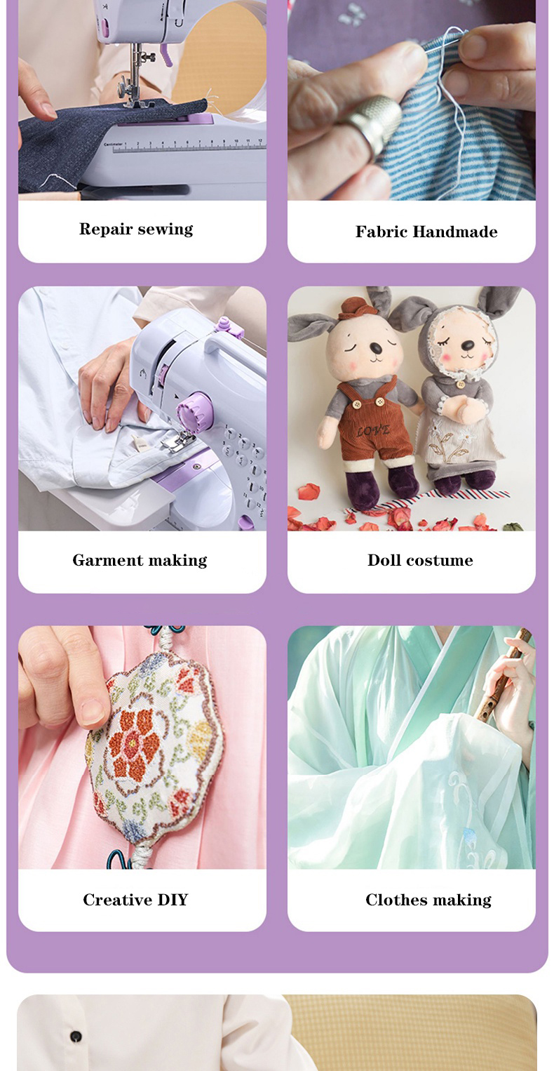 MIDOO Portable 12-Stitches Sewing Machine Multifunctional Household ...
