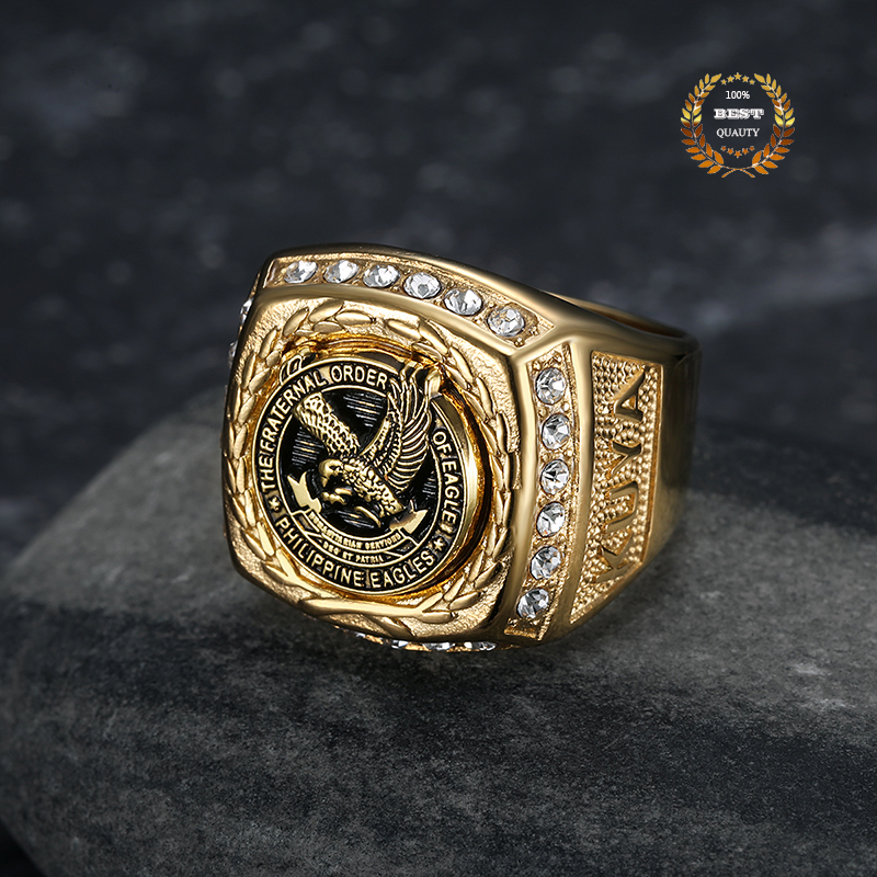 Fashion 18k Gold Plating Diamond Eagle Ring New Style TFOE Ring KUYA ...