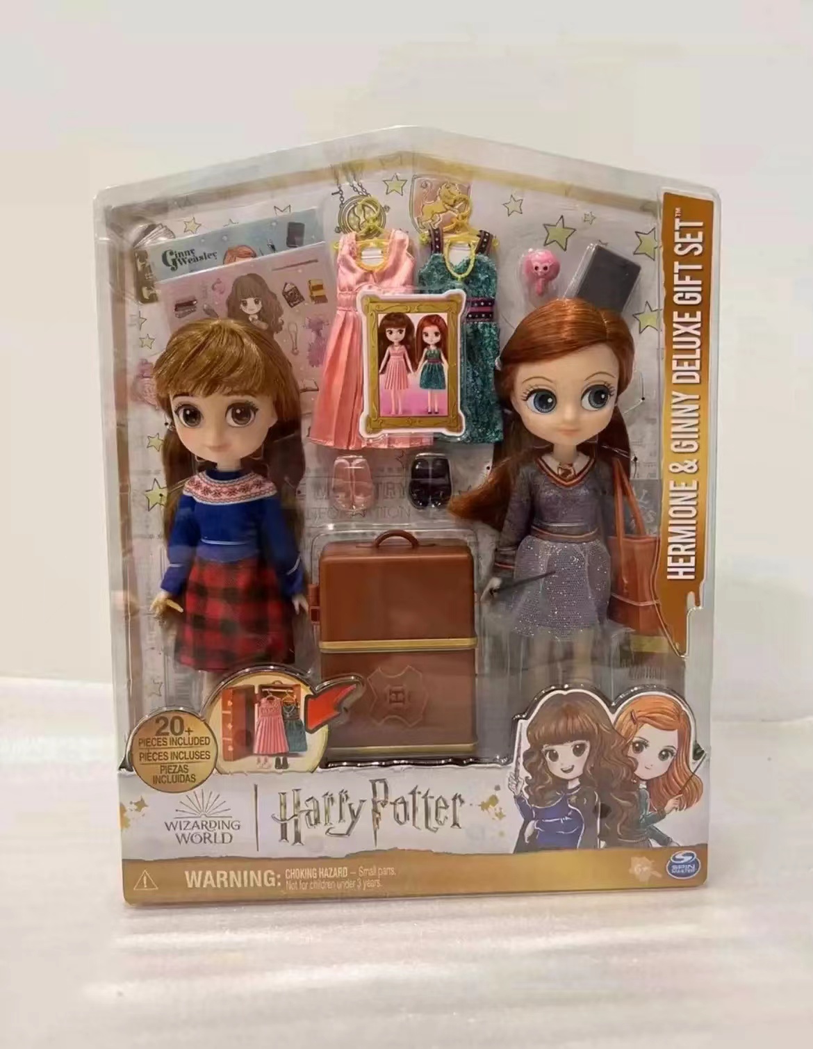 Wizarding World Harry Potter Hermione Granger Ginny Weasley Deluxe 8 inch Dolls Accessories Gift Set Over 20 Pieces