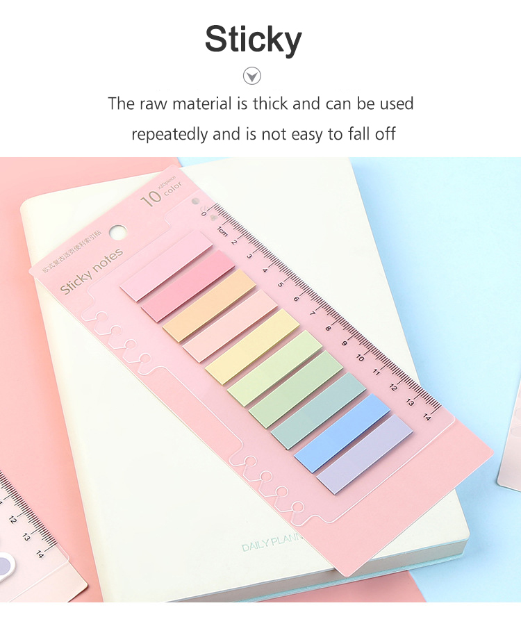 Morandi Color Post-it Sticker Bookmarks Notepad Label Sticker ...
