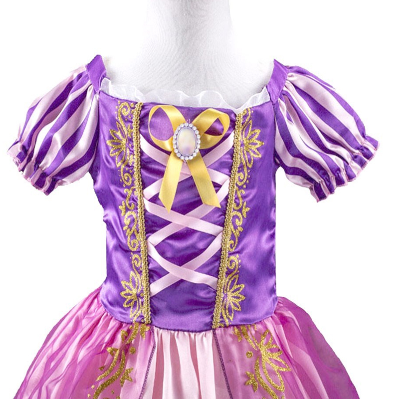 Princess Rapanzel Dress Costume for Girl Kids Cosplay Cartoon Tangled ...