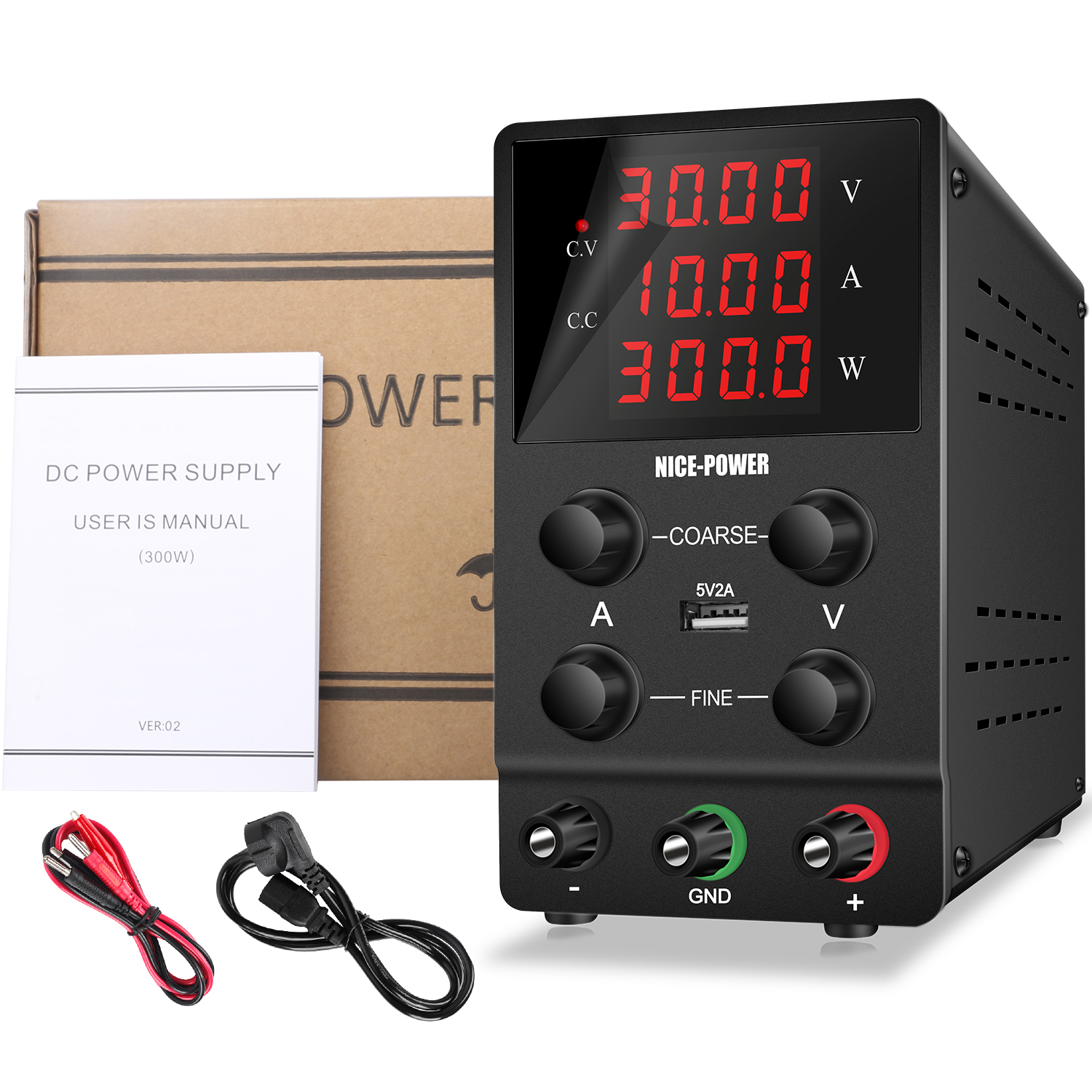 NICE-POWER Newest Battery Charging Adjustable DC Power Supply 30V 5A ...