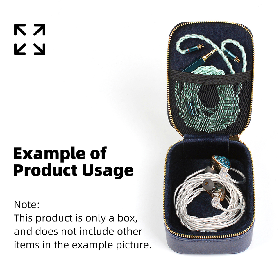 NICEHCK PU Large Capacity Zipper Earphone Storage Box Cable Organizer ...