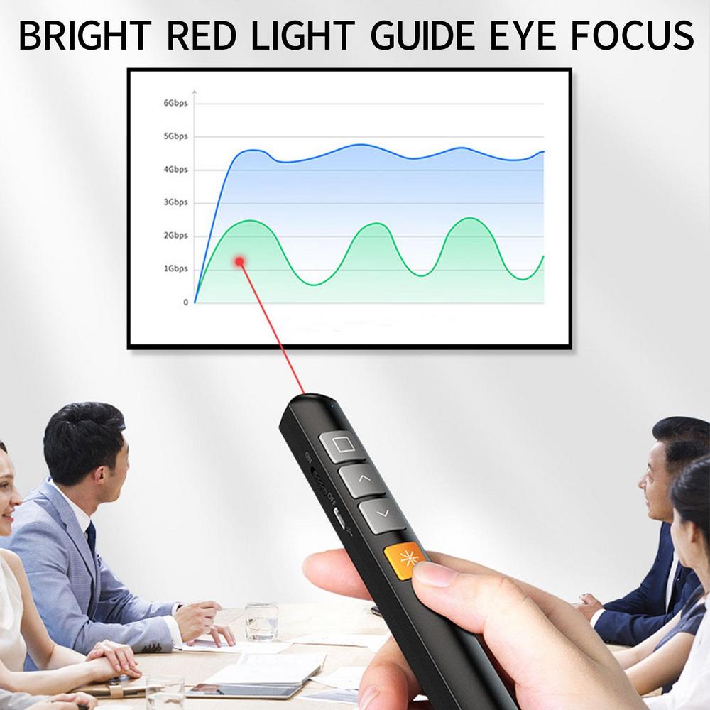 PPT Red Laser page-turning pen 2.4G RF Wireless Presentation Presenter ...