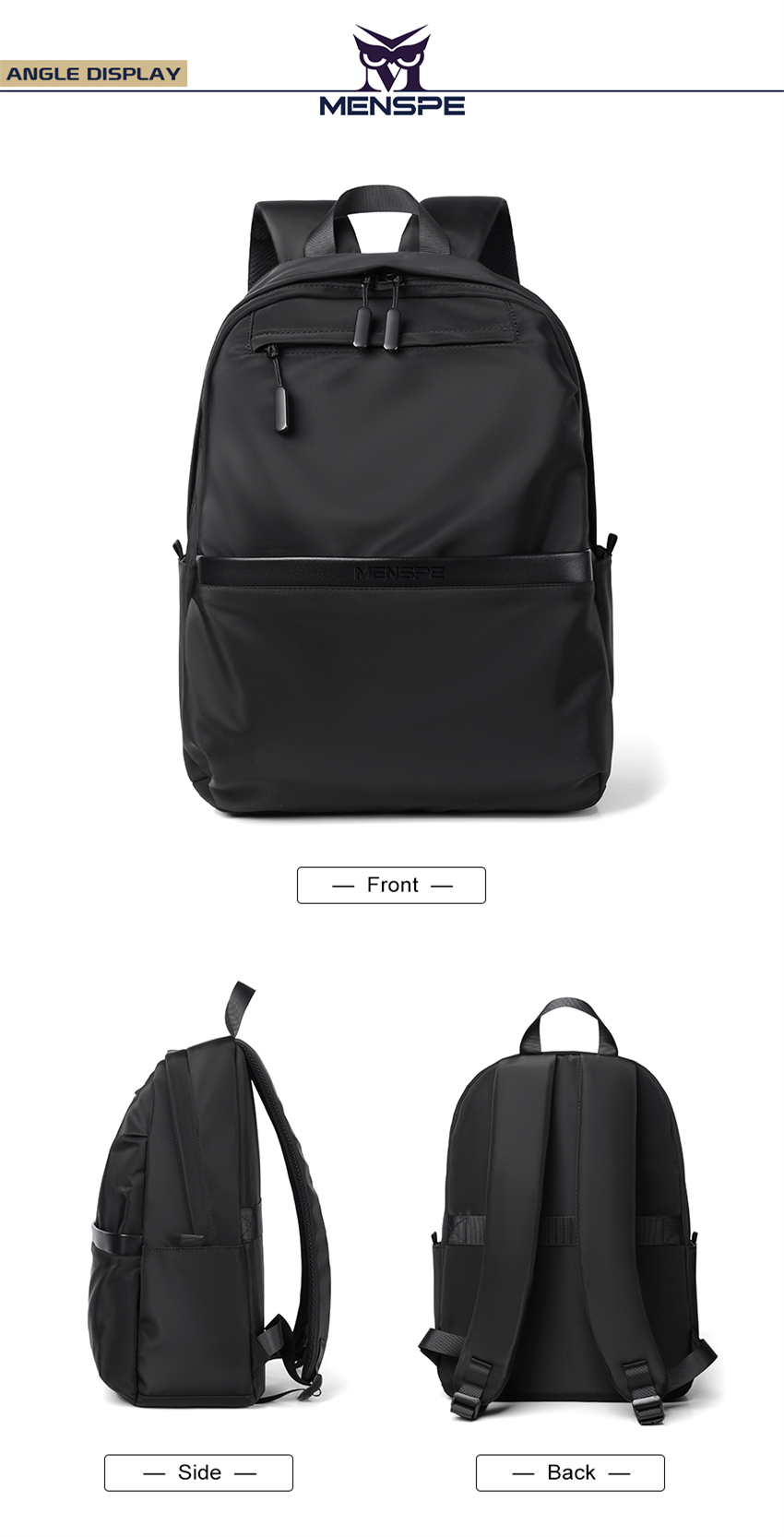 MENSPE Bag Men Laptop Backpack Waterproof Travel Backpack Business