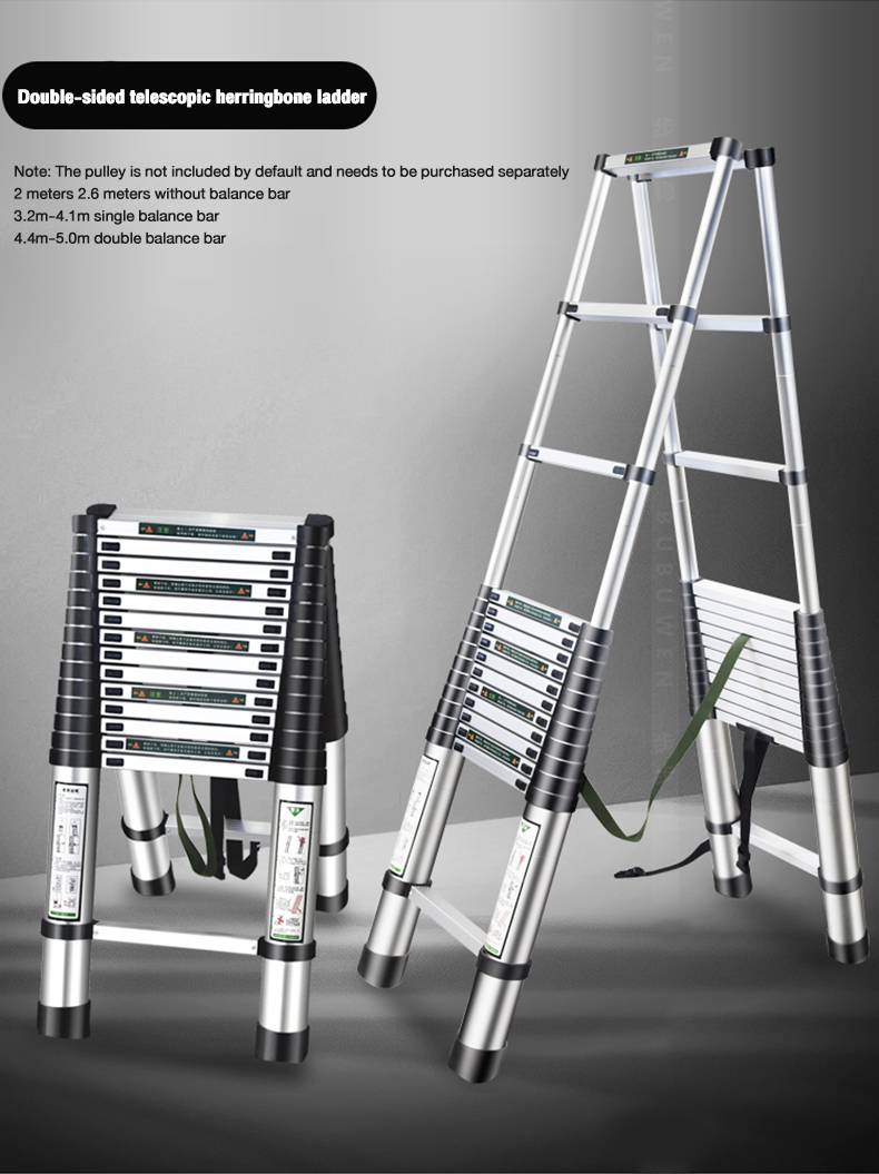 ladder aluminum adjustable,telescopic ladder,folding ladder aluminum ...