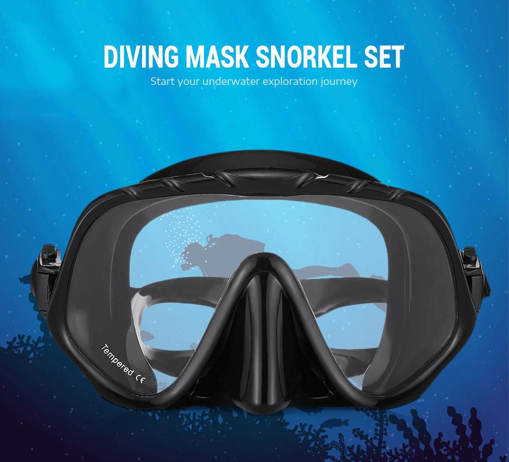 WHALE Mk1000 + Sk900 Snorkeling Set Diving Goggles Tempered Glass Scuba ...