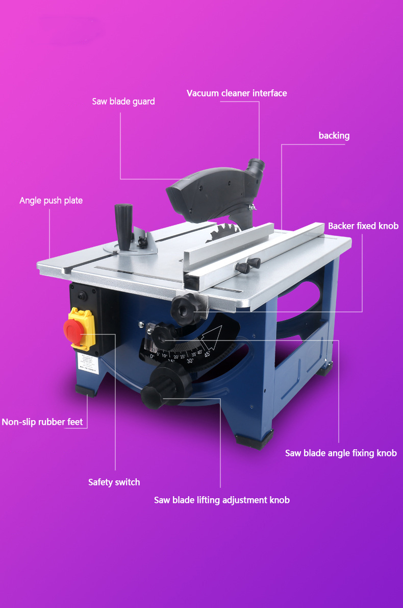 1800W 8inch Professional Table Saw machine for wood bench cutting