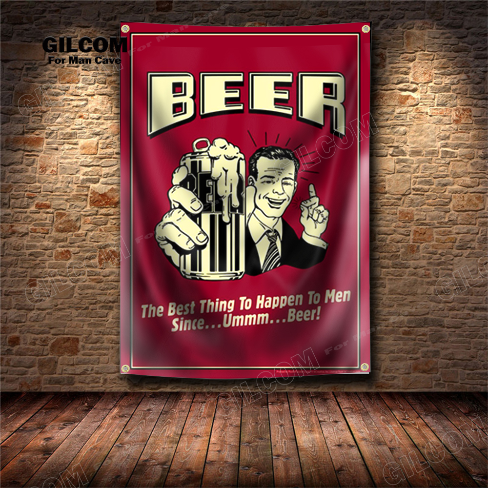 Beer Poster Flag Polyester Banner Home Shop Decoration Graphic Custom ...