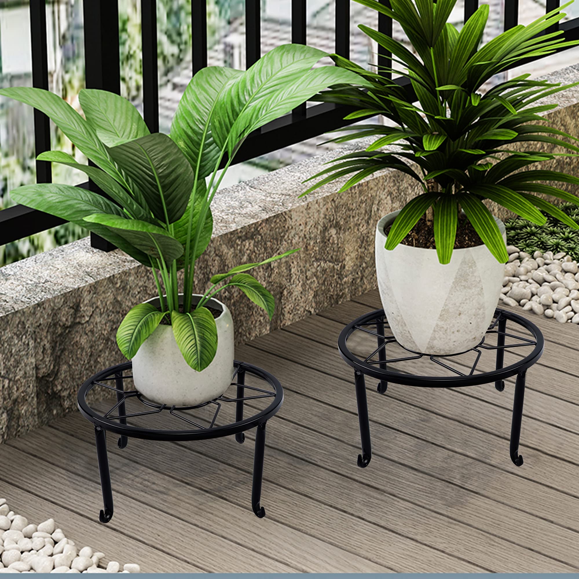 European Type Flowerpot Rack Floor Single Pot Plant Iron Flowerpot Rack ...