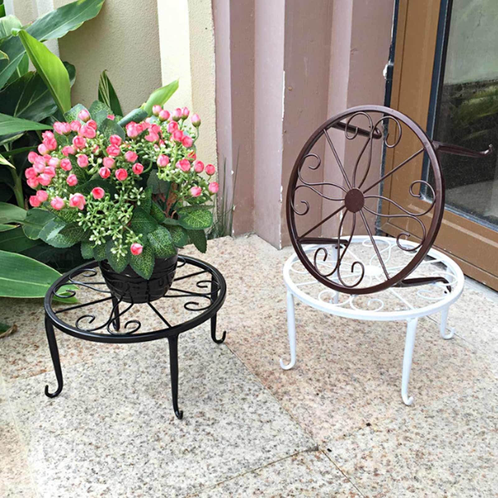 European Type Flowerpot Rack Floor Single Pot Plant Iron Flowerpot Rack ...