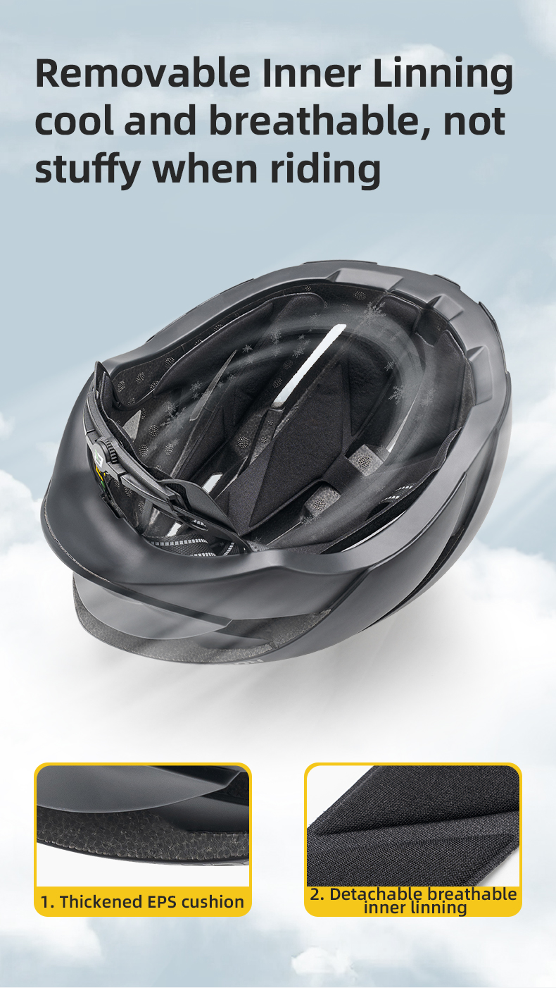 RockBros Aerodynamic Streamlined Cycling Helmet Safety Protective ...
