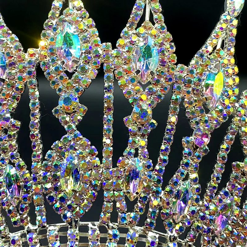 New Wedding Hair Accessories Beauty Pageant Headpiece Colorful CRYSTAL ...