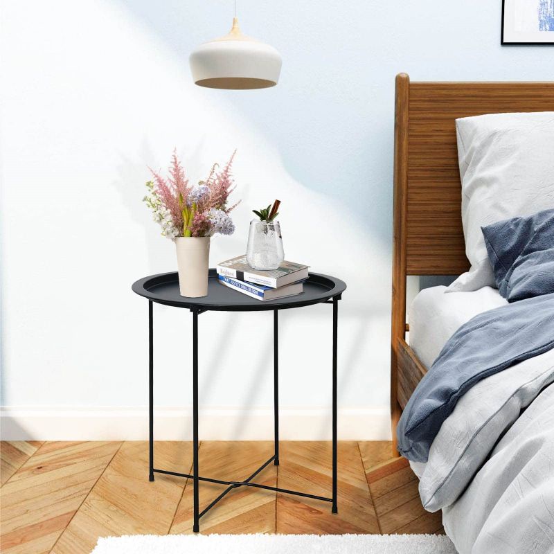 Coffee Table Bedside Table Sofa Side Round Corner Tea Table for Living ...