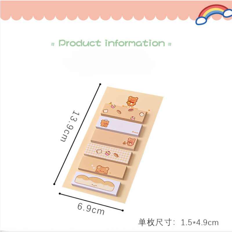 120 Sheets Cute Cartoon Index Sticky Notes Student Notes Memo School ...