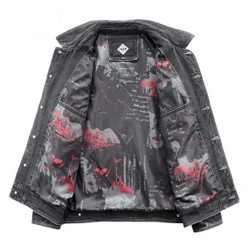 JEEP SPIRIT 1941 ESTD Men's denim jacket autumn casual oversized new ...