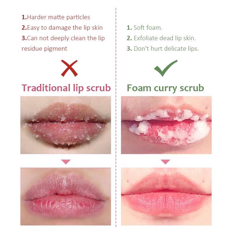 GECOMO Bubble Lip Scrub Remove Dead Skin Lip Exfoliating Lip Care 12ml ...