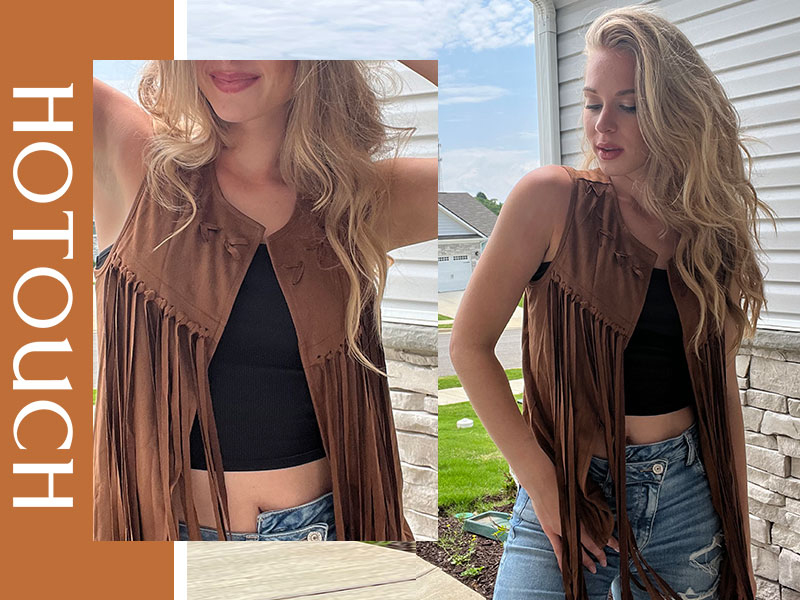 Awesome21 Women's Ribbed Sleeveless Crop Top - V Neck Collar Casual Shirt - View #3