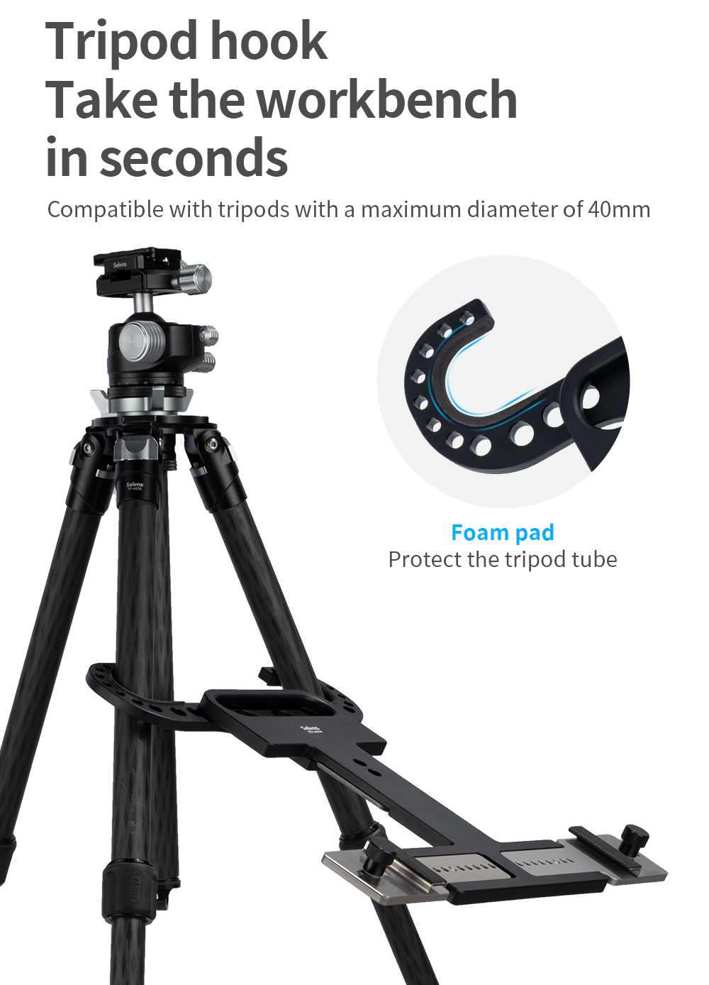 Selens Studio Tripod Laptop Tray Holder For Stand Portable Desk ...