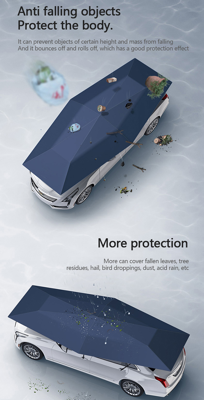 Car Sunshield Umbrella Car Cover Outdoor Protection Remote Control ...