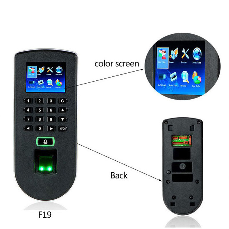 Biometric Fingerprint Access Control F19 Fingerprint Time Attendance ...