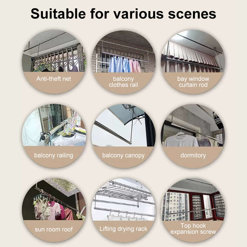 Retractable Sampayan Drying Rack Balcony Clothes Drying Rack Stainless ...