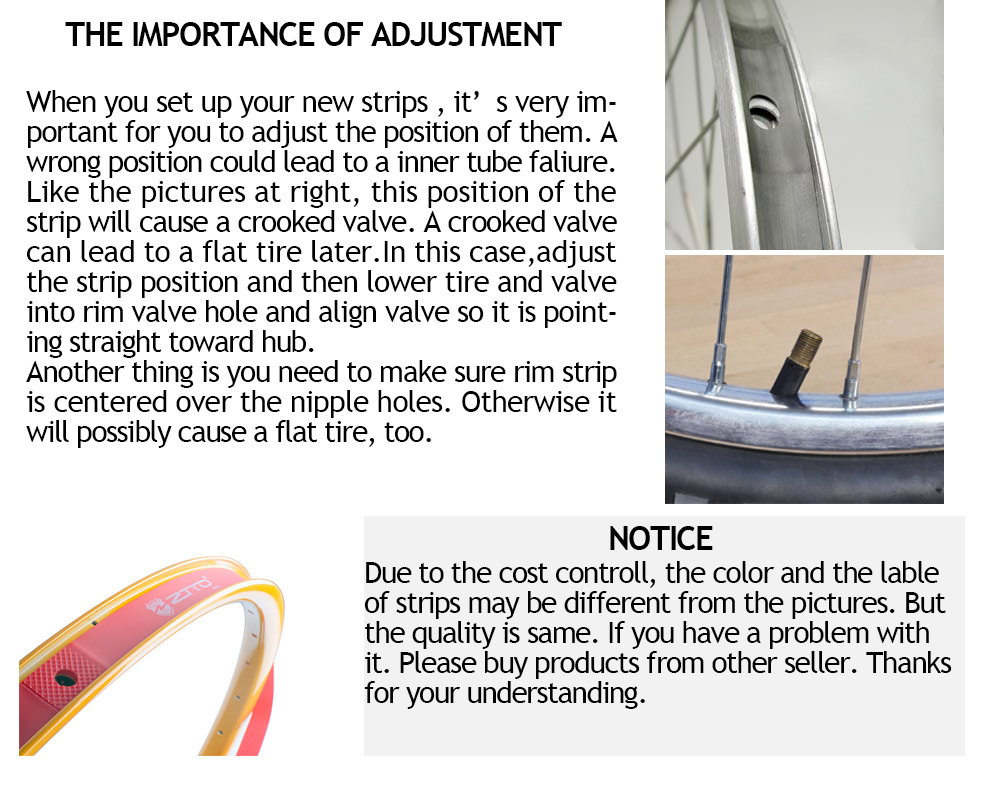 ZTTO 1 Pair MTB Road Bike Bicycle PVC Rim Tapes rim Strips Tape For 20 ...